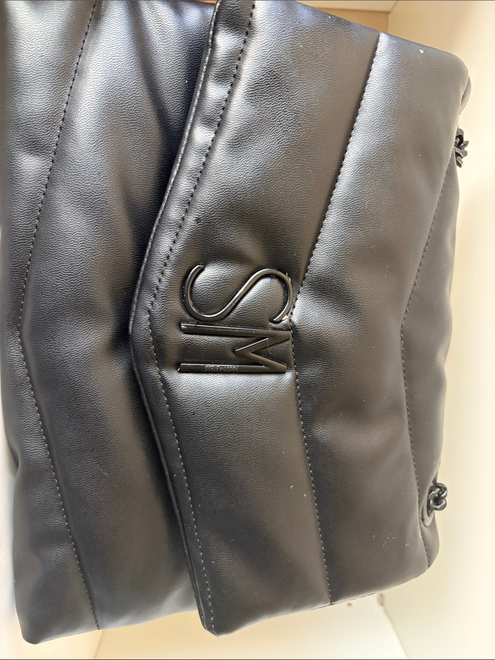 Steve Madden Black Quilted Shoulder Bag
